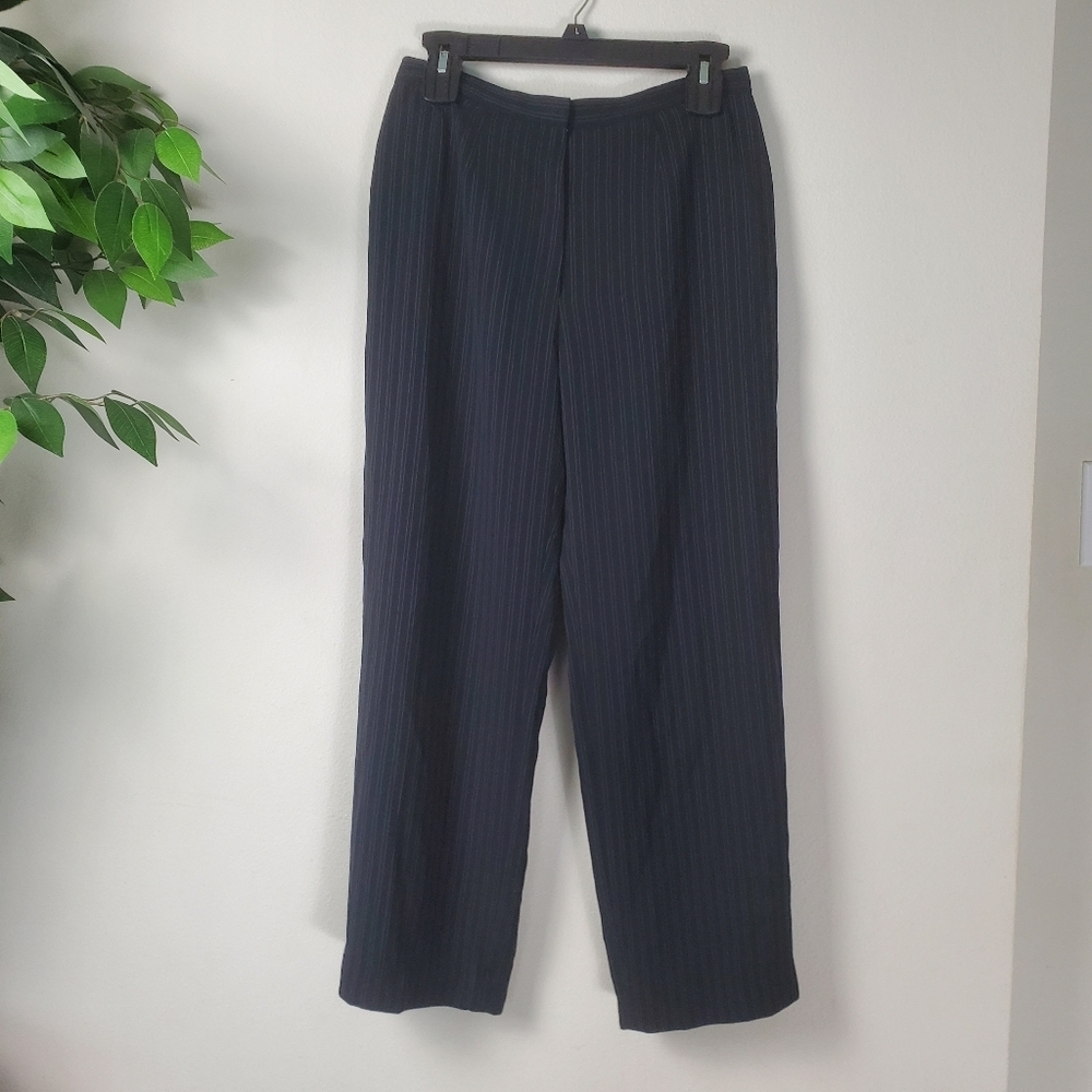 Kasper Women's Pinstripe Ankle Crop Dress Pants Size 4